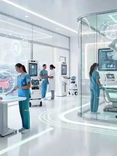 Futuristic medical facility showcasing healthcare innovation breakthroughs