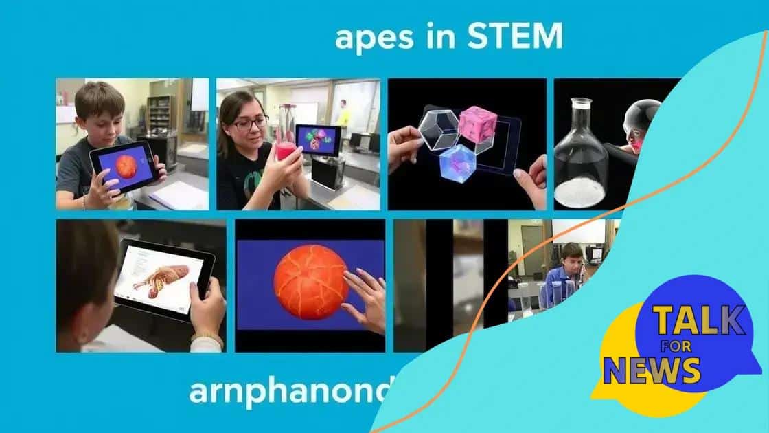 Examples of AR applications in STEM
