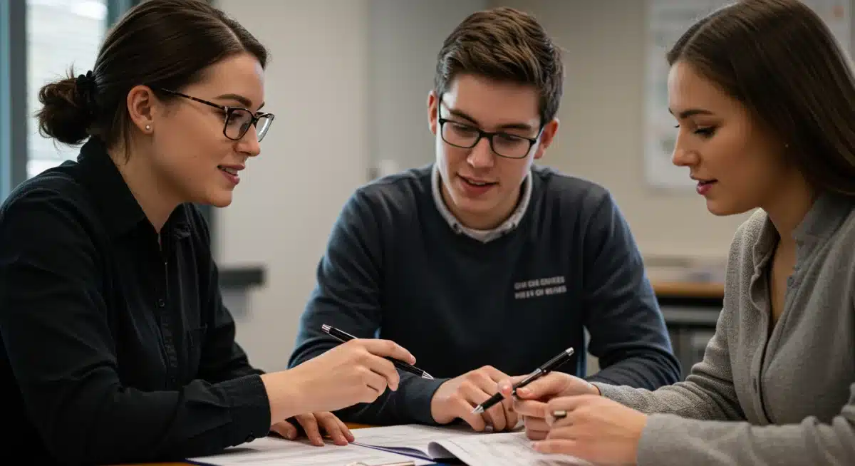 College counselor advising student on application strategy