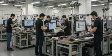 Students learning in modern vocational training centers for emerging careers.