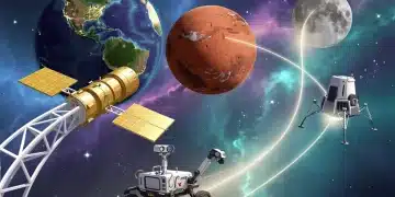 Illustration of future NASA missions impacting space exploration